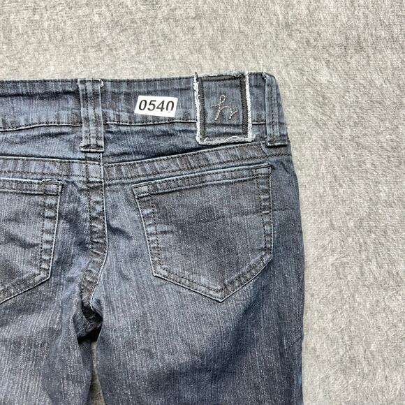 Hydraulic Extreme Slim Jeans Size 1/2 Short Black Gray Skinny Stretch Denim - Picture 13 of 16